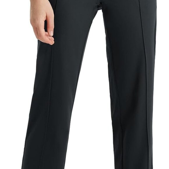 Lightweight Women's Travel Pants - Stylish Ankle Slacks with Pockets, Size L - Picture 1 of 6